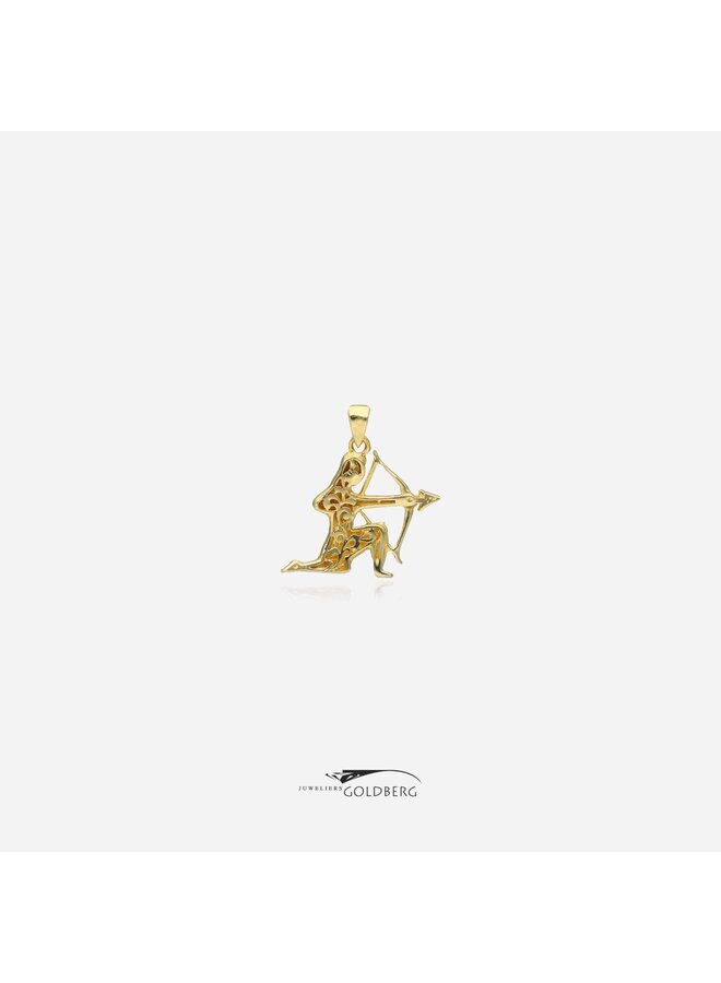 18k gold vintage pendant with Sagittarius