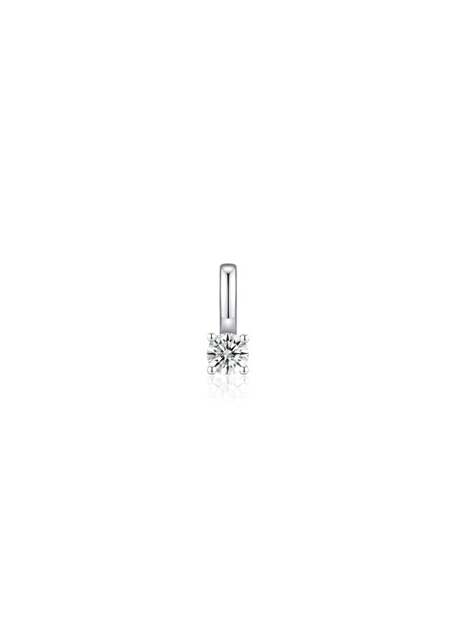 zilveren hanger met lab grown diamant (ca. 0.10ct - 0.12ct)