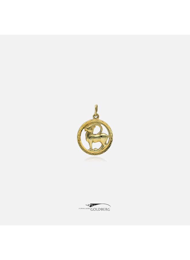 14k gouden vintage steenbok hanger