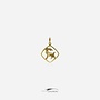 14k gold vintage ram pendant