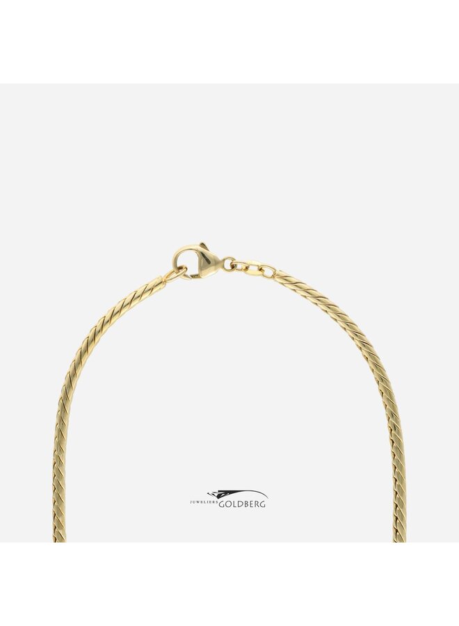 14k gold vintage foxtail necklace