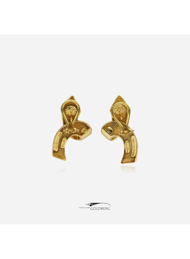18k gold vintage Paloma Picasso clip-on earrings by Tiffany & Co.
