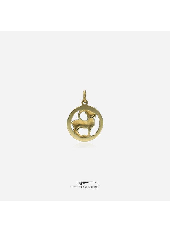 14k gouden vintage steenbok hanger