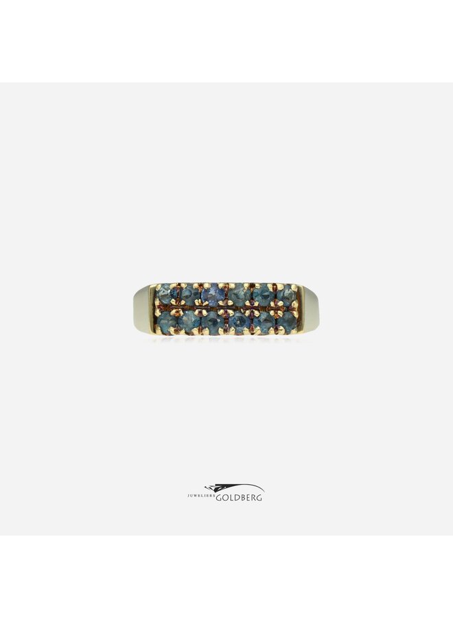 14k gouden vintage ring saffier