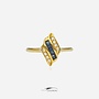 18k gold vintage ring with sapphire and brilliant