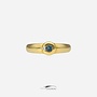18k gold vintage ring with sapphire & diamond