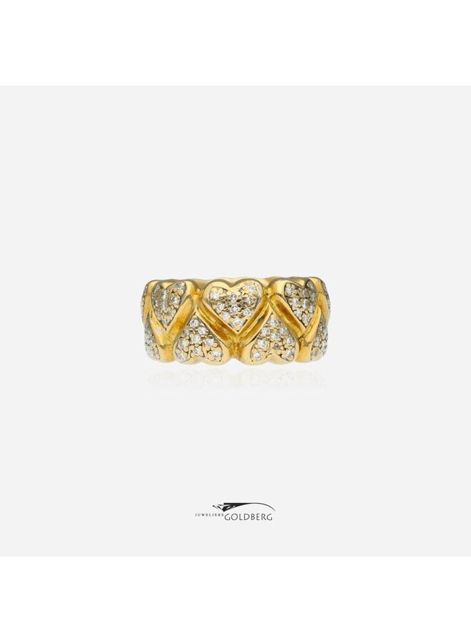 18k gold vintage ring with diamond