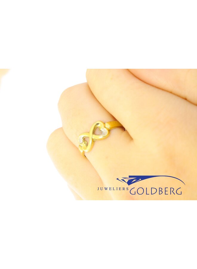 14k gold vintage ring with diamond (approx. 0.005ct) - Copy