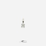 zilveren hanger met lab grown diamant (ca. 0.10ct - 0.12ct)