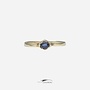 18k white gold ring with sapphire from our own studio