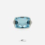 18k witgouden vintage Bulgari ring met topaas