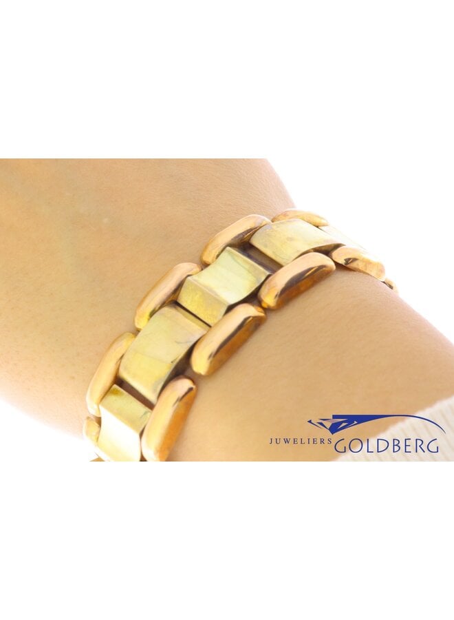 14k gold bicolor vintage bracelet