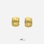18k geelgouden vintage creolen met diamant (ca. 0.09ct)