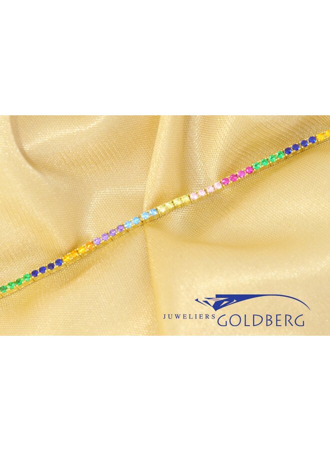 14k gouden vintage armband met zirkonia