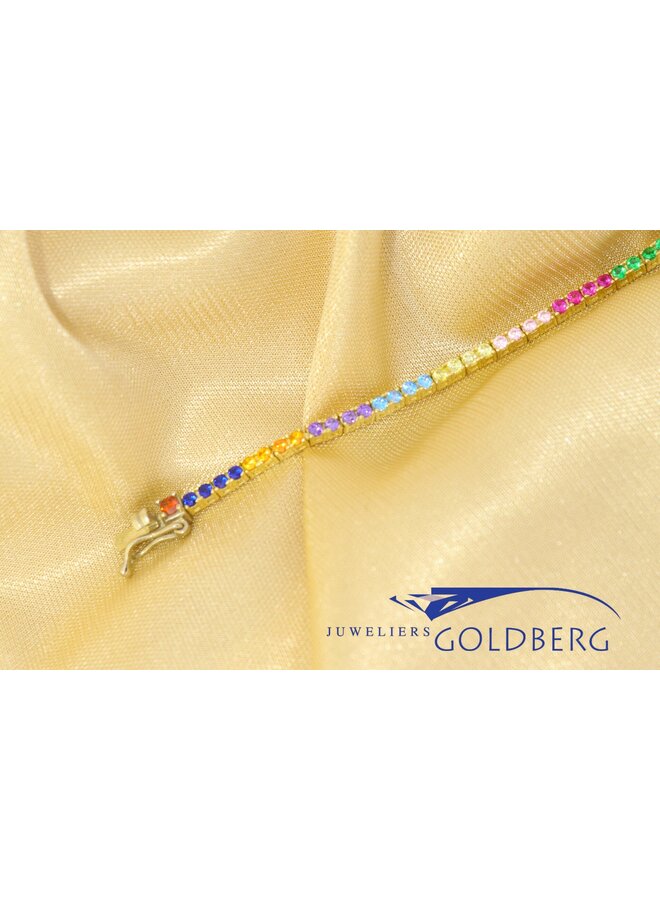 14k gouden zirkonia armband
