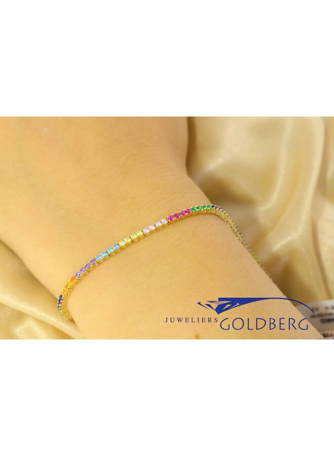 14k gold zirconia bracelet