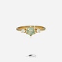 14k gouden ring groene saffier en diamanten (eigen atelier)