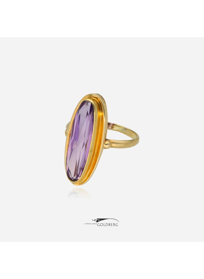 14k gold vintage ring with amethyst