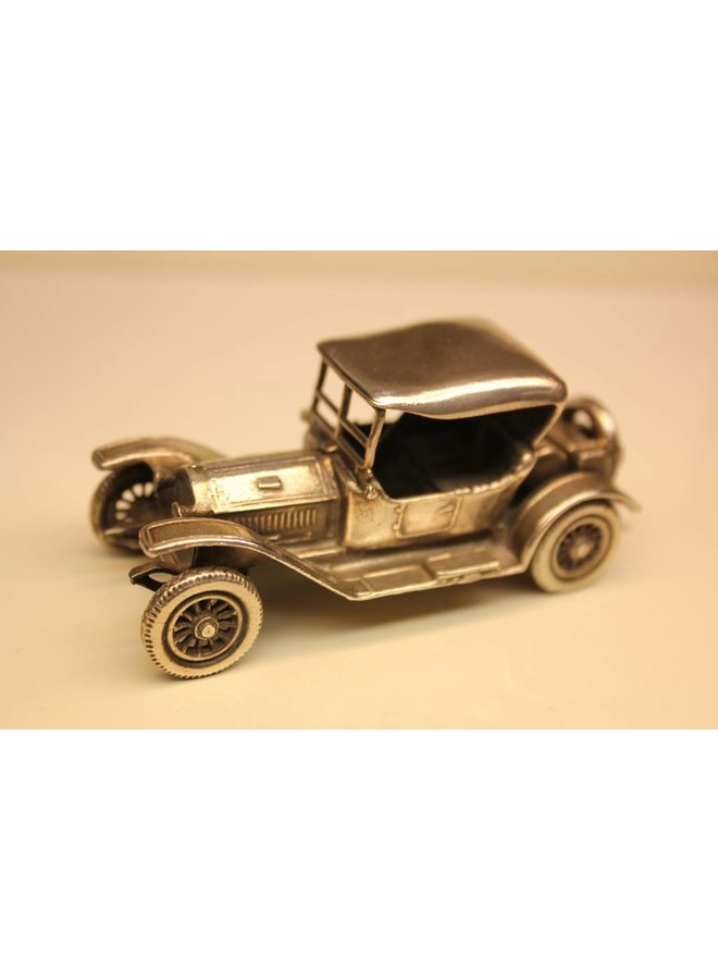 Silver miniature historic sports car