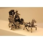 Silver miniature horse and carriage