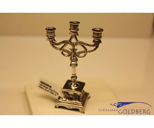 Portier wijs Krimpen zilveren kandelaar miniatuur - Goldberg