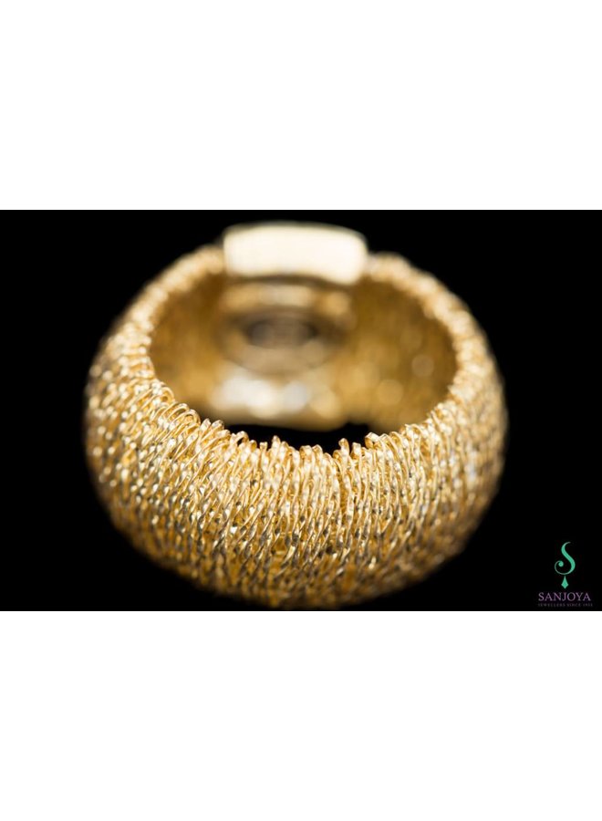 Flexible gold plated silver ring, Sanjoya