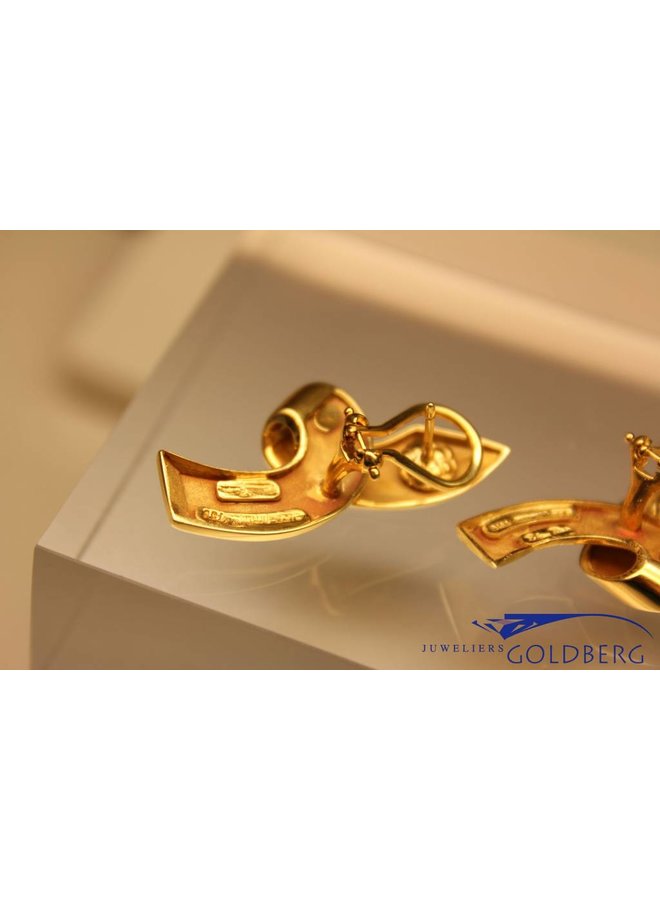 18k gold vintage Paloma Picasso clip-on earrings by Tiffany & Co.