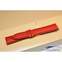 Handmade watch band ECO calfskin red with black stitchings 20/18mm
