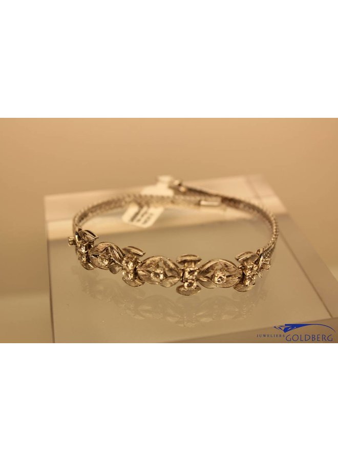 vintage white gold bracelet 1.09ct diamond