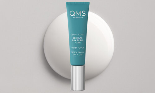 Getest! QMS Derma Expert Cellular Sun Shield Fluid Velvet Touch SPF50+
