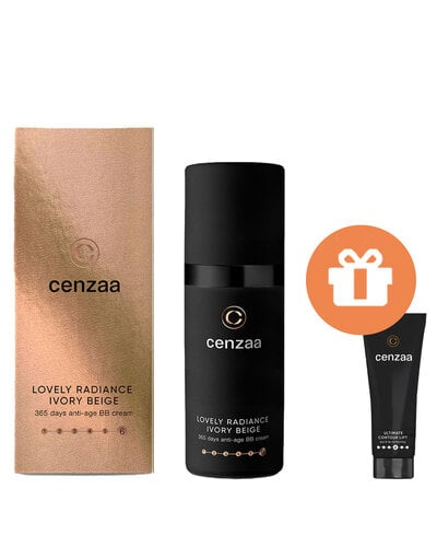 Cenzaa BB Cream Lovely Radiance 30ml Ivory Beige +GIFT
