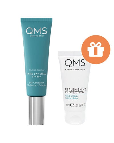 QMS Active Glow Tinted Day Cream SPF50 50ml +GIFT