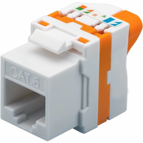 Toolless KeyStone Cat6 RJ45 Jack UTP Orange