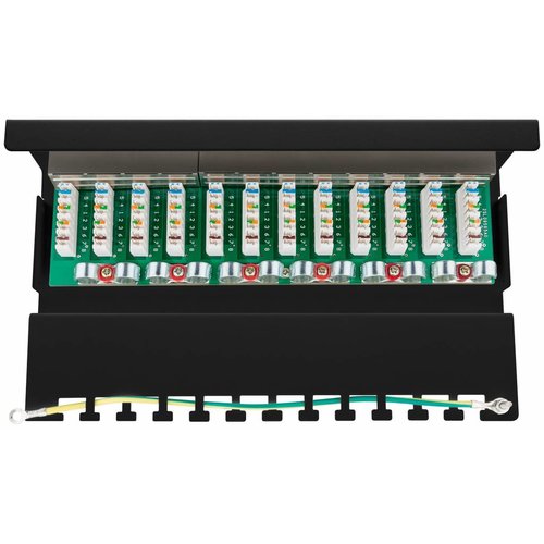 CAT 6 Mini/Desktop Patch Panel 12 Poorts