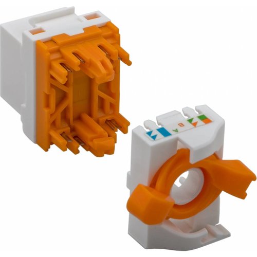 Toolless KeyStone Cat6 RJ45 Jack UTP Orange