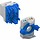 Toolless KeyStone Cat6a RJ45 Jack UTP Blue