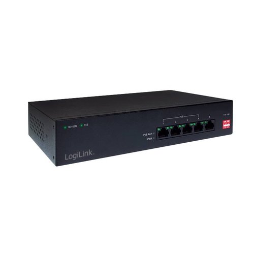 Power over Ethernet (POE) switch 5-Poorts 10/100Mbps