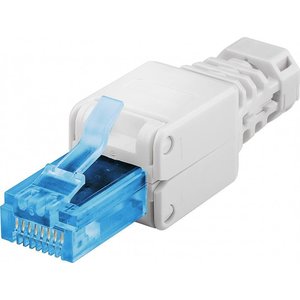 CAT6a Toolless Plug With Strain Relief Boot RJ45 - Unshielded