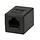 Cat6 RJ45 Modulair Coupling Black