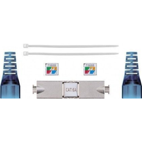 CAT6a toolless in-line coupler slim