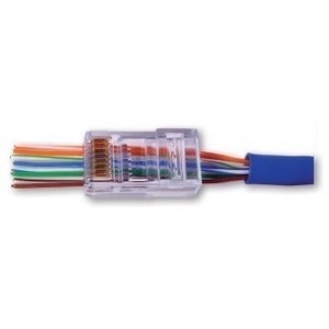 Doorsteek CAT5e Connector RJ45 - UTP 50 stuks voor soepele en stugge kabel