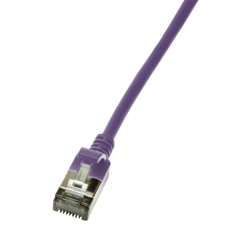 CAT6a U/FTP Ultraflex, 100% Copper, Purple, 0.3M
