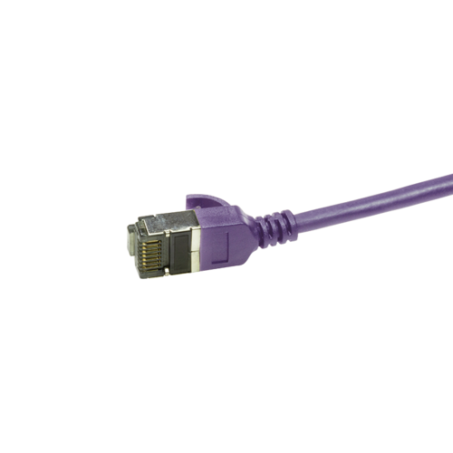 CAT6a U/FTP Ultraflex, 100% koper, paars, 0.3M