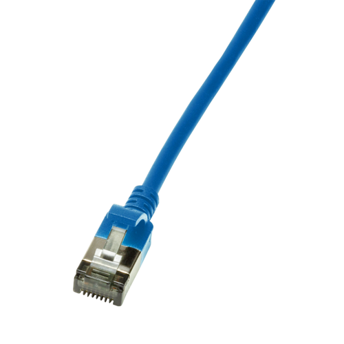 CAT6a U/FTP Ultraflex, 100% koper, blauw, 0.3M