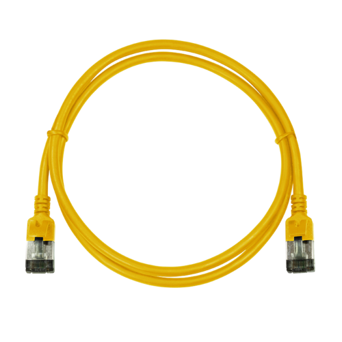 CAT6a U/FTP Ultraflex, 100% Copper, Yellow, 1M