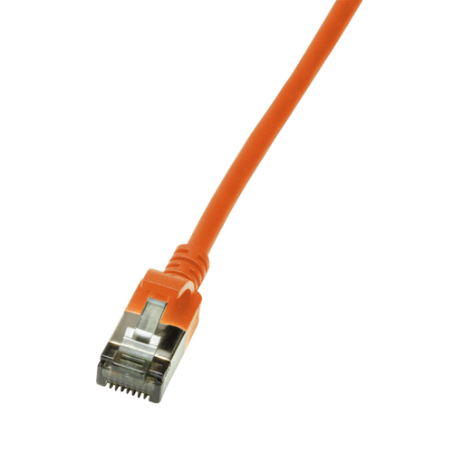 CAT6a U/FTP Ultraflex, 100% Copper, Orange, 0.5M