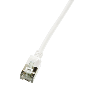 CAT.6A patch cable Ultraflex SlimLine white 0.5m