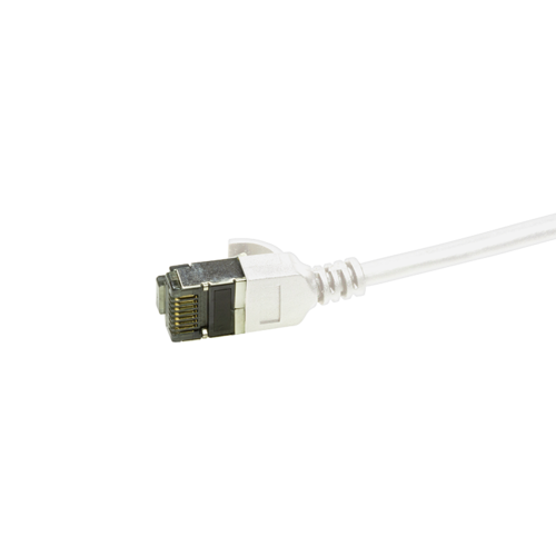 CAT.6A patch cable Ultraflex SlimLine white 0.5m