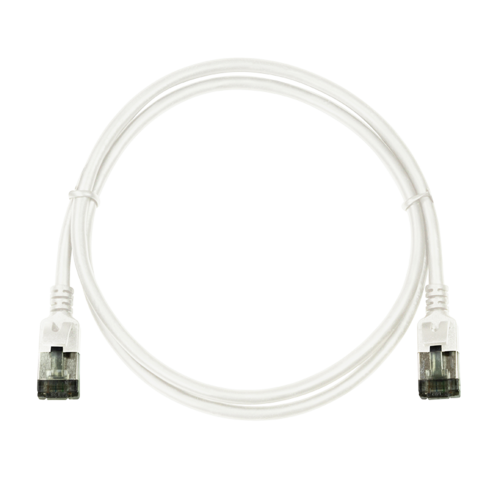 CAT.6A patch cable Ultraflex SlimLine white 1m