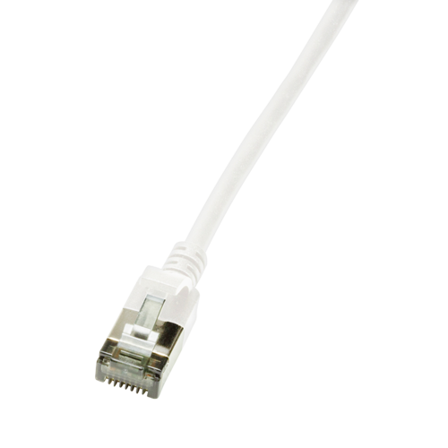 CAT.6A patch cable Ultraflex SlimLine white 1.5m